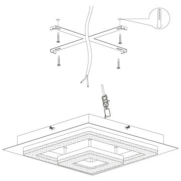 Eglo - LED Griestu gaismeklis LED/12W/230V