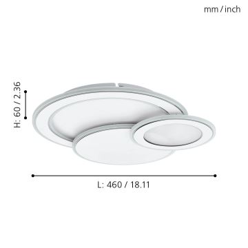 Eglo - LED Griestu gaismeklis 3xLED/11W/230V