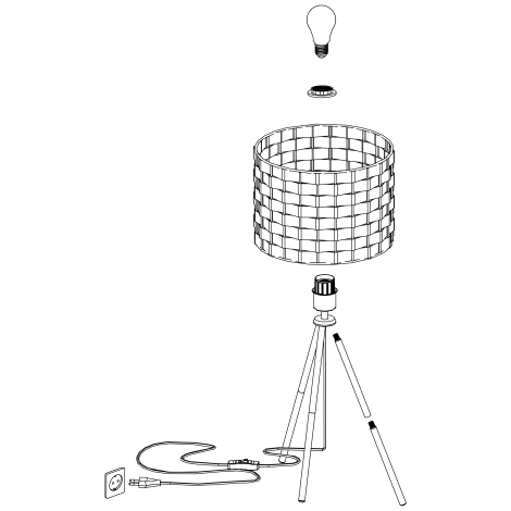 Eglo - Galda lampa 1xE27/40W/230V