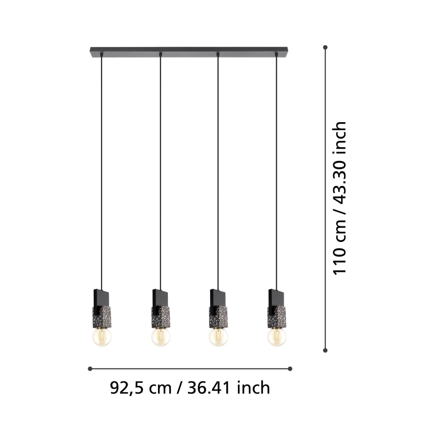 Eglo - Lustra ar auklu 4xE27/40W/230V