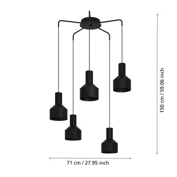 Eglo - Lustra ar auklu 5xE27/40W/230V