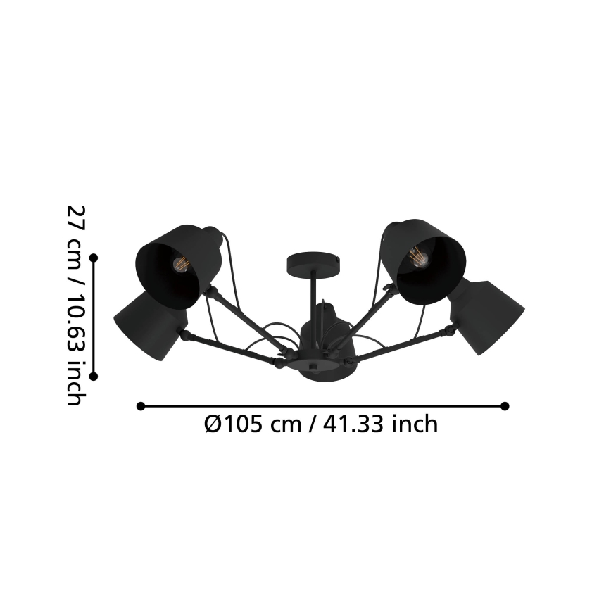 Eglo - Virsapmetuma lustra 5xE27/40W/230V