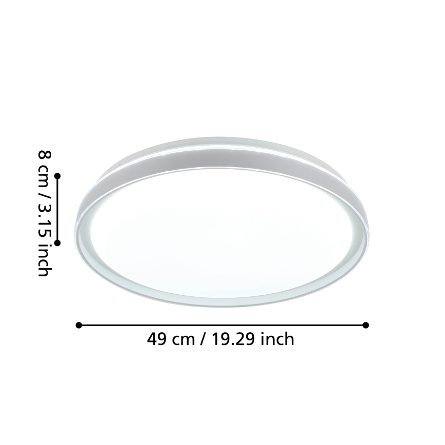 Eglo - LED Aptumšojams griestu gaismeklis LED/40W/230V 3000-6500K+ tālvadības pults