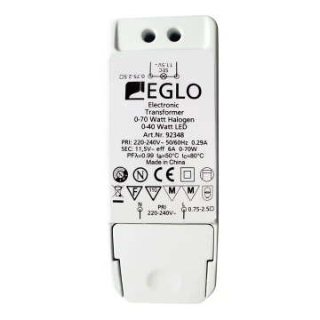 Eglo - elektriskais transformators 70W/230V/11.5V AC