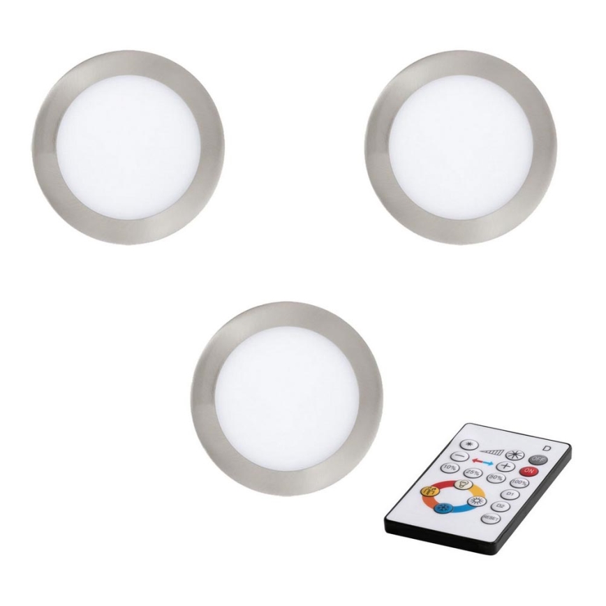 Eglo - KOMPLEKTS 3x LED Aptumšojama iegremdējma lampa TINUS LED/11W/230V + tālvaības pults