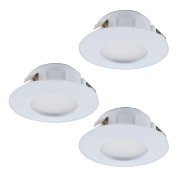 Eglo - KOMPLEKTS 3x LED Iegremdējama vannas istabas lampa PINEDA 1xLED/6W/230V IP44