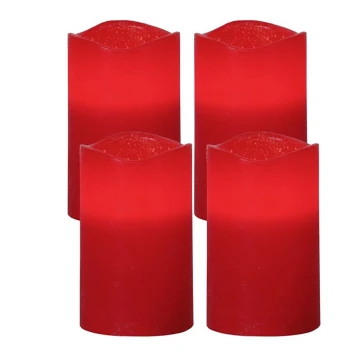 Eglo - KOMPLEKTS 4x LED Ziemassvētku rotājums 1xLED/0,066W/3xAAA sarkans
