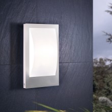 Eglo - LED Aptumšojama āra sienas lampa 1xE27/9W/230V IP44 matēts hroms