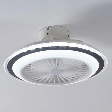 Eglo - LED Aptumšojams griestu ventilators LED/25,5W/230V balta/pelēka 2700-6500K + tālvadības pults