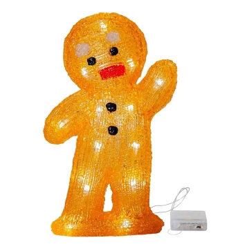 Eglo - LED Ziemassvētku rotājums 20xLED/0,06W/3xAA piparkūku vīriņš