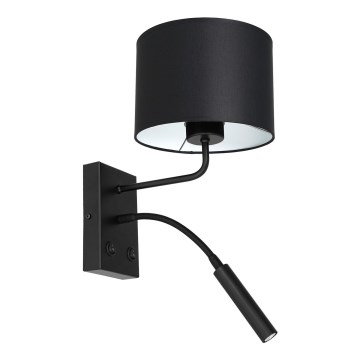 Elastīga lampa ARDEN 1xE27/60W+1xG9/8W/230V melna/balta