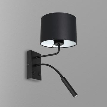 Elastīga lampa ARDEN 1xE27/60W+1xG9/8W/230V melna/balta