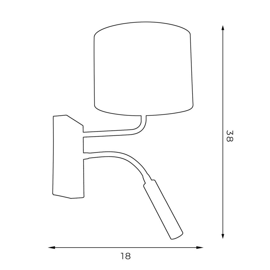 Elastīga lampa ARDEN 1xE27/60W+1xG9/8W/230V melna/balta