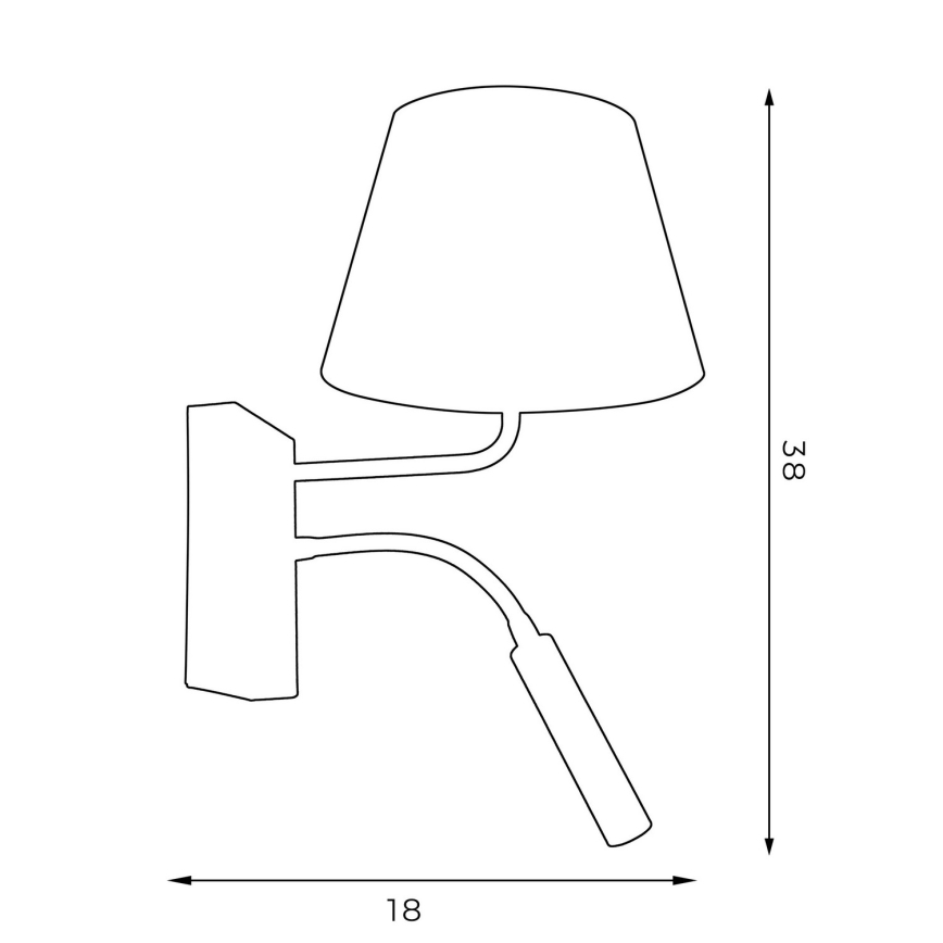 Elastīga lampa ARDEN 1xE27/60W/230V + 1xG9/8W melna/zelta