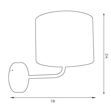 Elastīga lampa ARDEN 1xE27/60W/230V melna/zelta