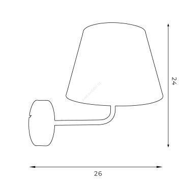 Elastīga lampa ARDEN 1xE27/60W/230V violeta/zelta