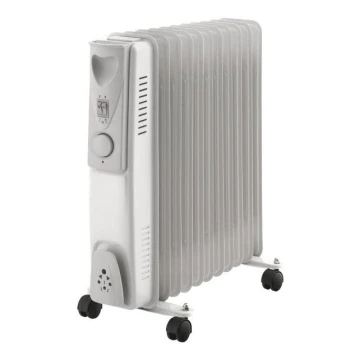 Eļļas sildītājs ar 11 sekcijām 1000/1500/2500W/230V balta