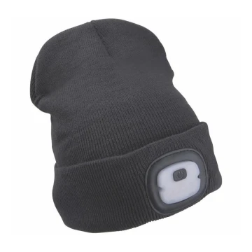 Extol - Cepure ar galvas lampu un USB lādētāju 250 mAh melna size UNI