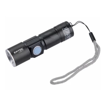 Extol - LED Lukturis LED/3W/450 mAh/3,7V melns