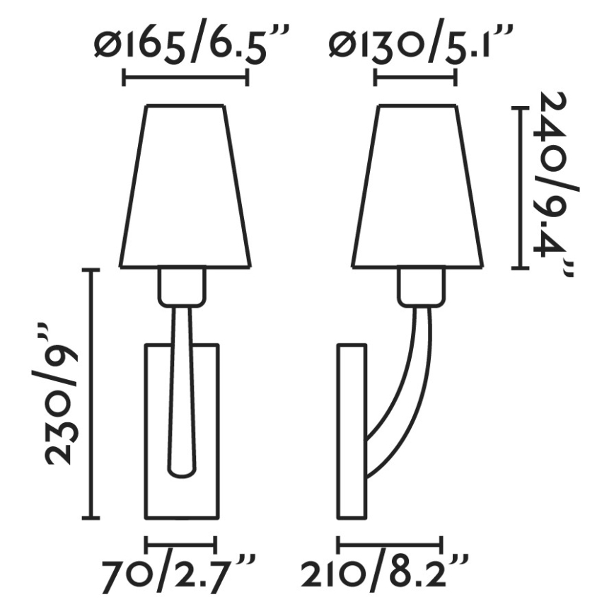 FARO 29681-19 - Sienas gaismeklis REM 1xE27/15W/230V zelta