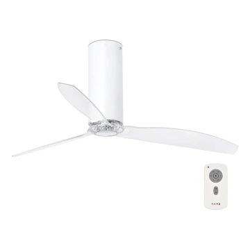 FARO 32033 - Griestu ventilators TUBE FAN balts/caurspīdīgs d. 128 cm + tālvadības pults