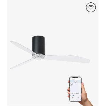 FARO 32041WP - Griestu ventilators MINI TUBE FAN melns Wi-Fi d. 128 cm + tālvadības pults