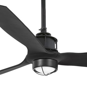 FARO 32100-10 - LED Griestu ventilators JUST FAN LED/17W/230V melna + tālvadības pults