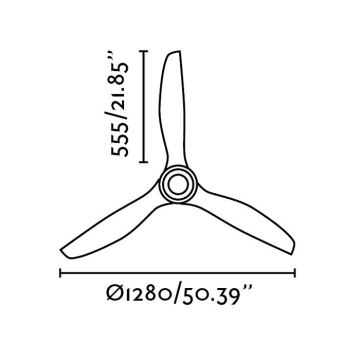 FARO 33382 - Griestu ventilators MINI ETERFAN + tālvadības pults