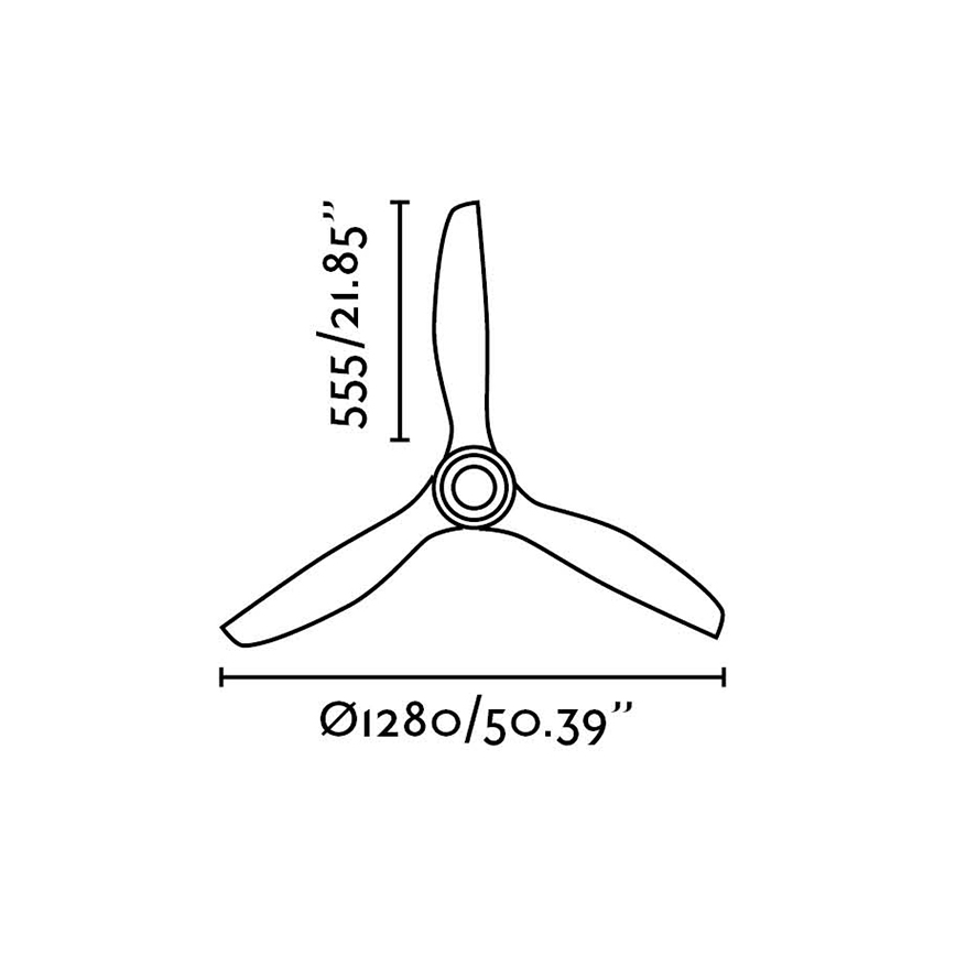 FARO 33382 - Griestu ventilators MINI ETERFAN + tālvadības pults