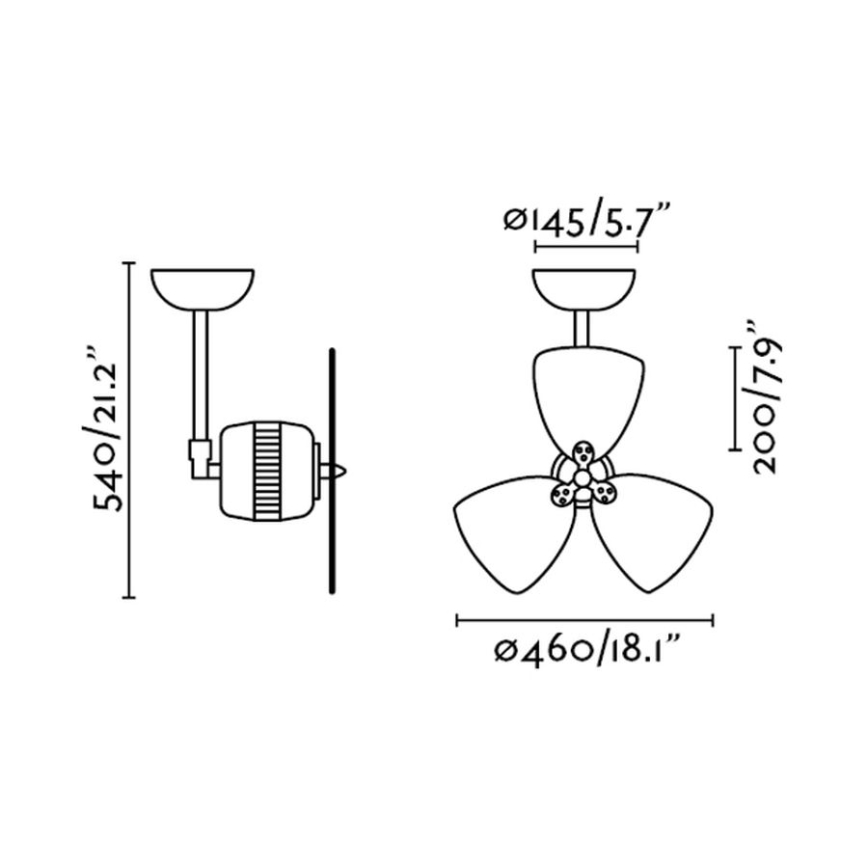 FARO 33450 - Griestu ventilators VEDRA d. 46 cm