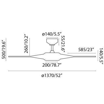 FARO 33548WP- LED Griestu ventilators COCOS LED/20W/230V Wi-Fi + tālvadības pults