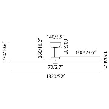 FARO 34100 - Griestu ventilators MILOS melna + tālvadības pults