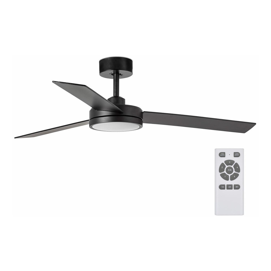 FARO 34261 - LED Griestu ventilators BARTH LED/24W/230V Wi-Fi melna + tālvadības pults