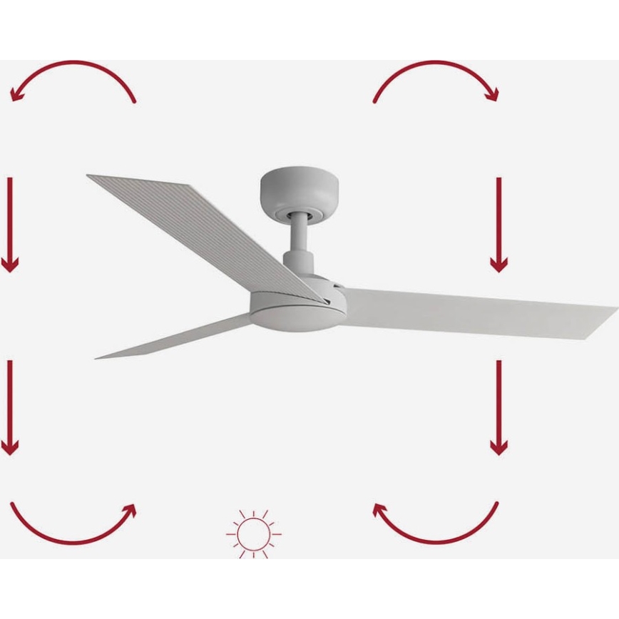 FARO 34288WP - Griestu ventilators CRUISER S balta d. 106 cm SMART + tālvadības pults