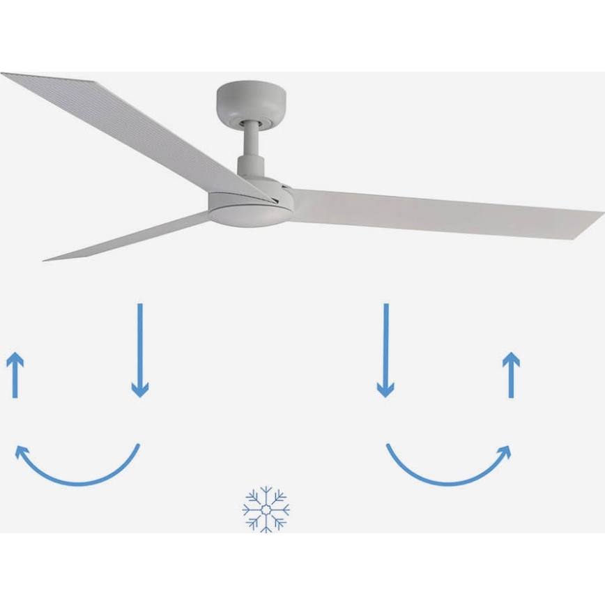 FARO 34290WP - Griestu ventilators CRUISER L balta d. 132 cm SMART + tālvadības pults