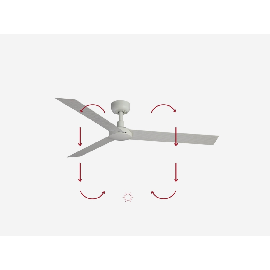 FARO 34292WP - Griestu ventilators CRUISER XL balta d. 160 cm SMART + tālvadības pults