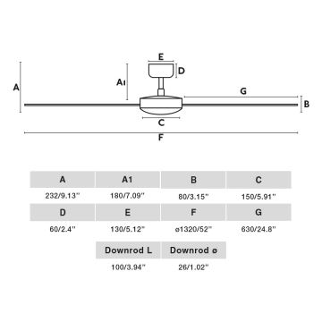 FARO 34297WP - Griestu ventilators RUDDER L balta d. 132 cm SMART + tālvadības pults