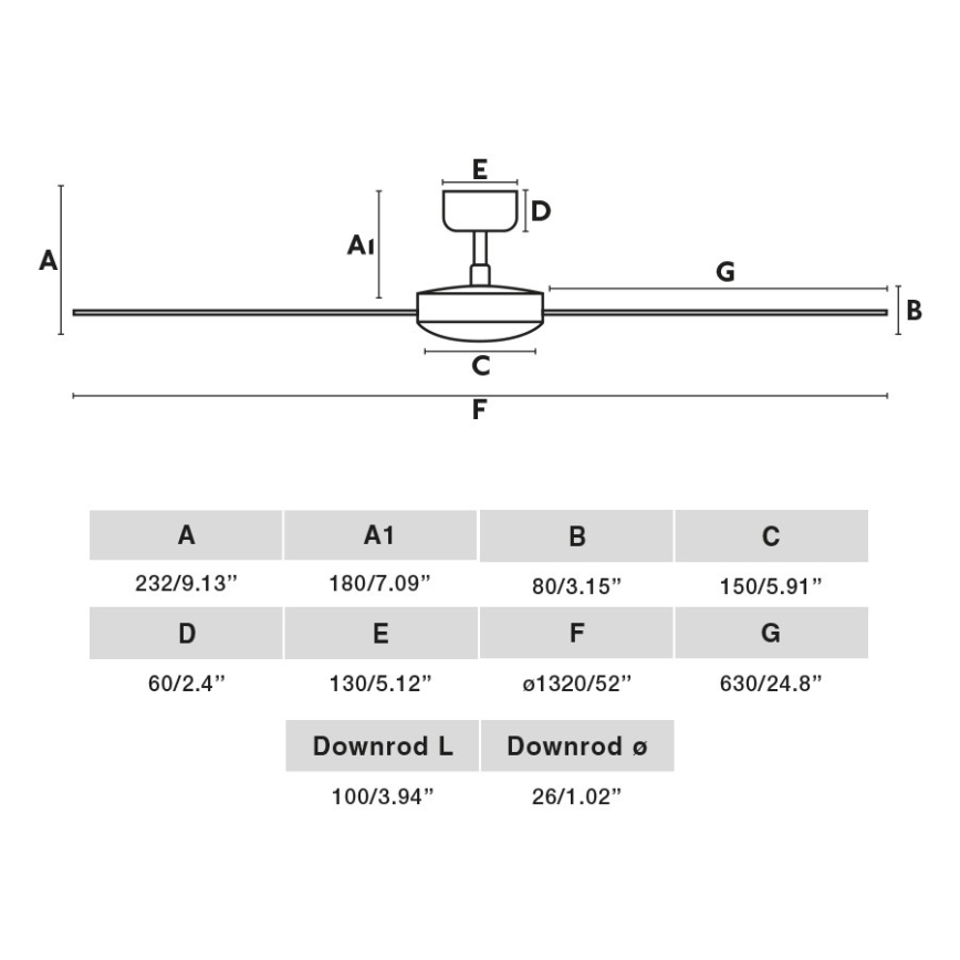 FARO 34297WP - Griestu ventilators RUDDER L balta d. 132 cm SMART + tālvadības pults