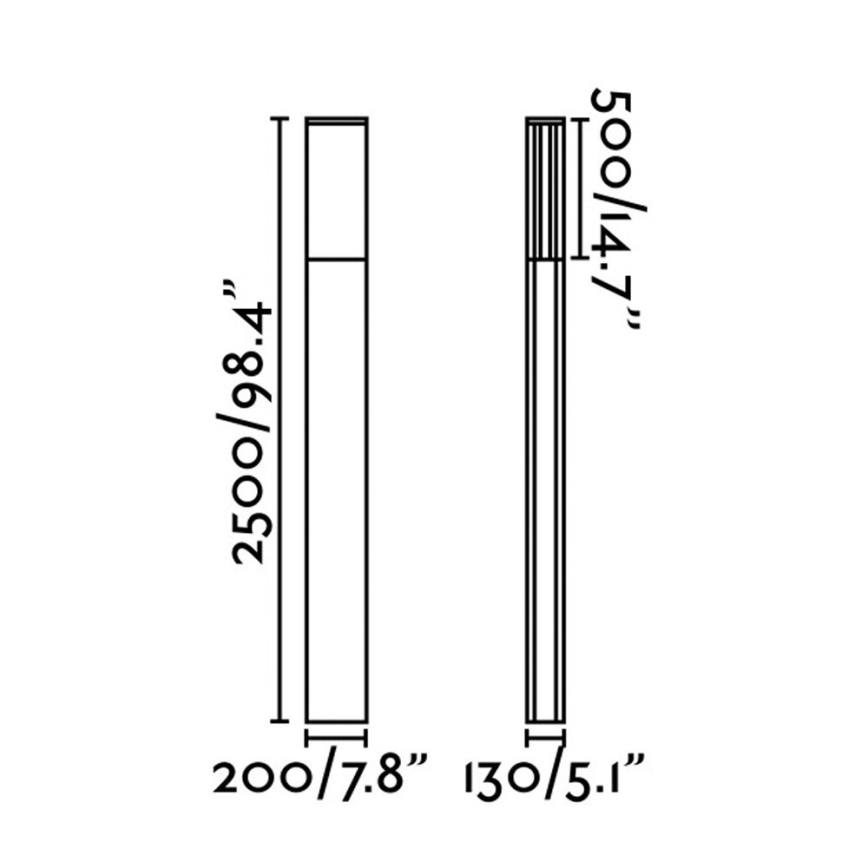 FARO 74444E - Āra lampa DATNA 2G11/36W/230V IP65