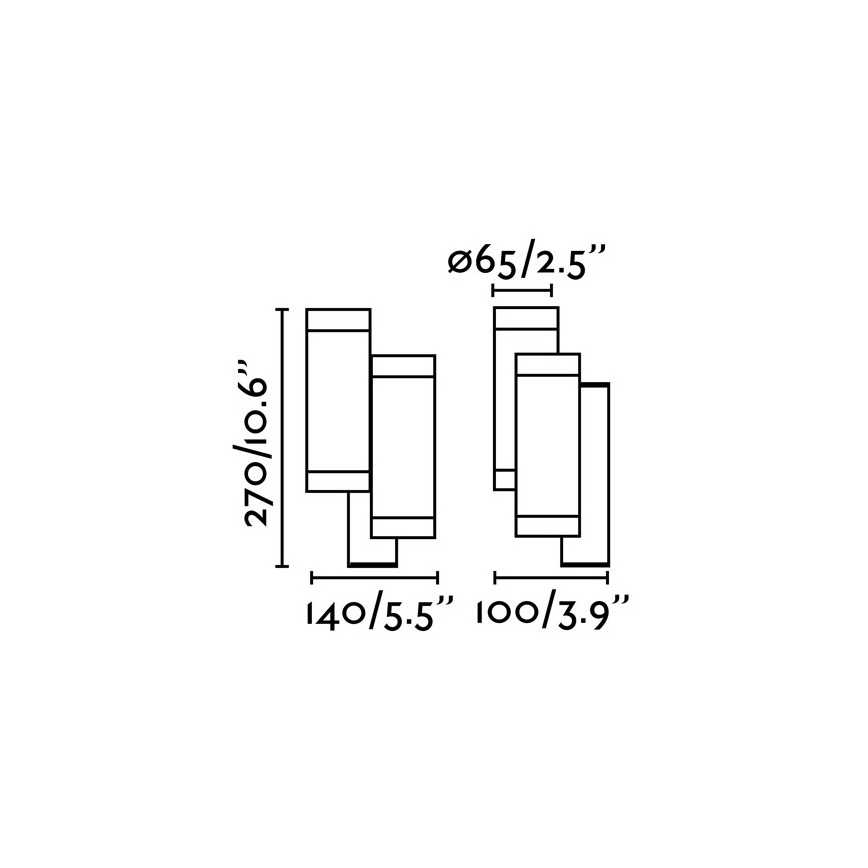 FARO 75503 - Āra sienas lampa STEPS 4xGU10/35W/230V IP44