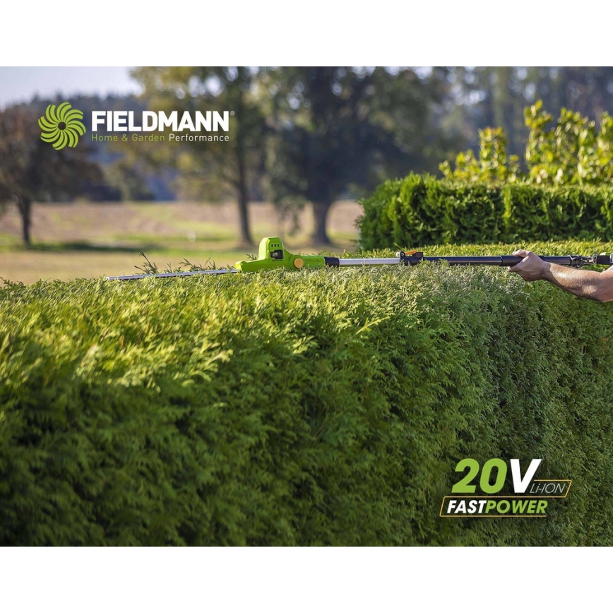 Fieldmann - Bezvada teleskopiskās dzīvžoga šķēres 20V