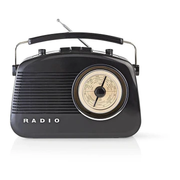 FM Radio 4,5W/230V, melns