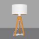 Galda lampa ALBA 1xE27/60W/230V balta/zelta/ozols