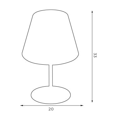 Galda lampa ARDEN 1xE27/60W/230V d. 20 cm balta