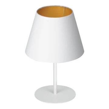 Galda lampa ARDEN 1xE27/60W/230V d. 20 cm balta/zelta