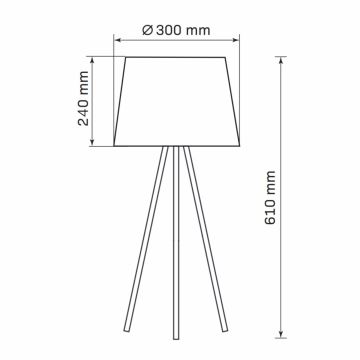 Galda lampa ELENA 1xE27/20W/230V balta