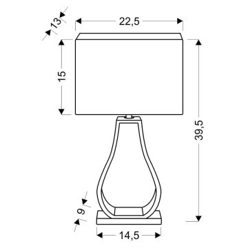 Galda lampa FEMO 1xE14/40W/230V pelēka/brūns