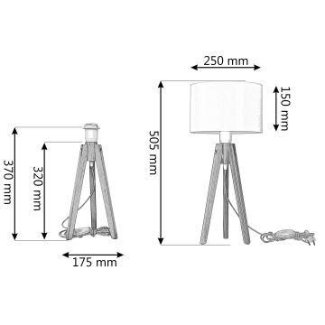 Galda lampa HELEN 1xE27/60W/230V krēmkrāsa/zelta/priede