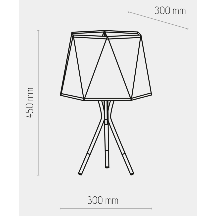 Galda lampa IVO 1xE27/25W/230V melna/zelta