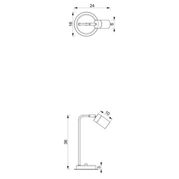 Galda lampa JOKER 1xGU10/25W/230V melns/spīdīgs hroms